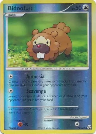 Diamond & Pearl Bidoof #70/130 reverse holo